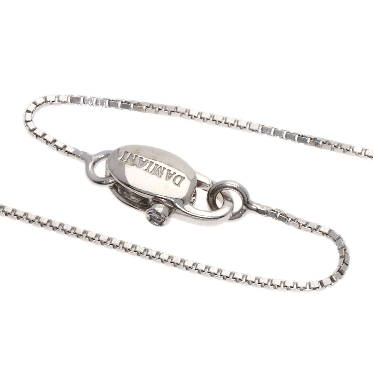 Damiani Crystal Cross Diamond Necklace K18 White Gold Ladies [Used]