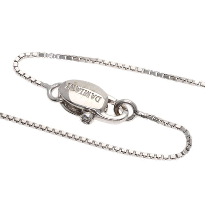 Damiani Crystal Cross Diamond Necklace K18 White Gold Ladies [Used]