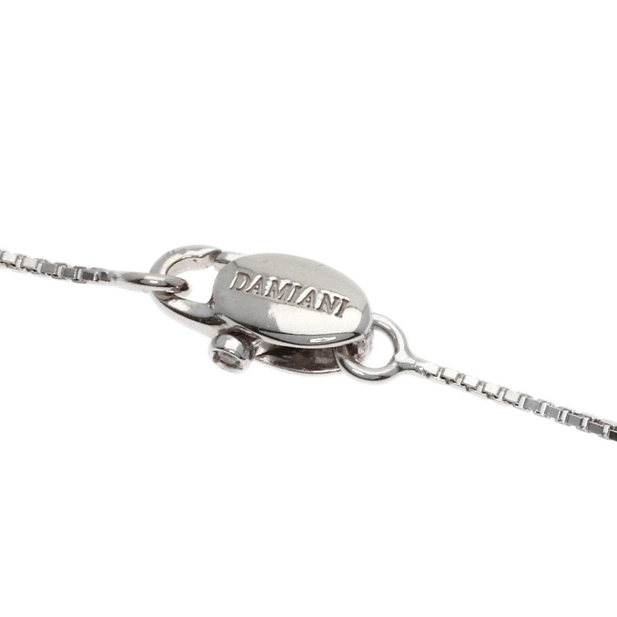 Damiani Crystal Cross Diamond Necklace K18 White Gold Ladies [Used]