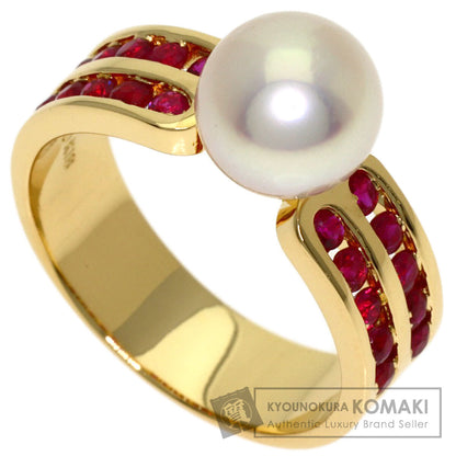 TASAKI Pearl Pearl Ruby Ring K18 Yellow Gold Ladies [Used]