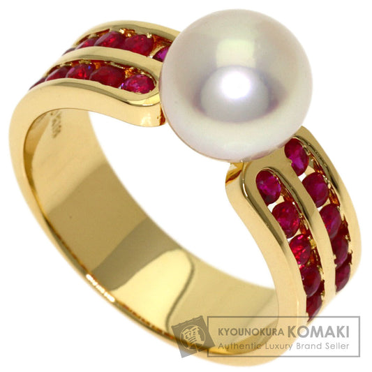 TASAKI Pearl Pearl Ruby Ring K18 Yellow Gold Ladies [Used]