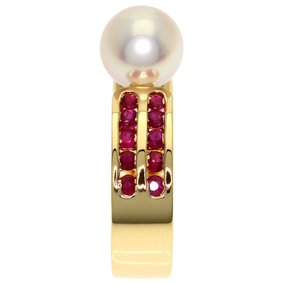TASAKI Pearl Pearl Ruby Ring K18 Yellow Gold Ladies [Used]