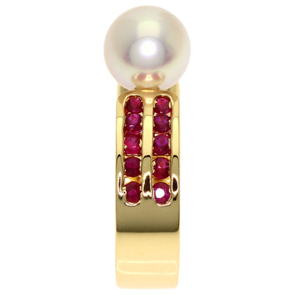 TASAKI Pearl Pearl Ruby Ring K18 Yellow Gold Ladies [Used]