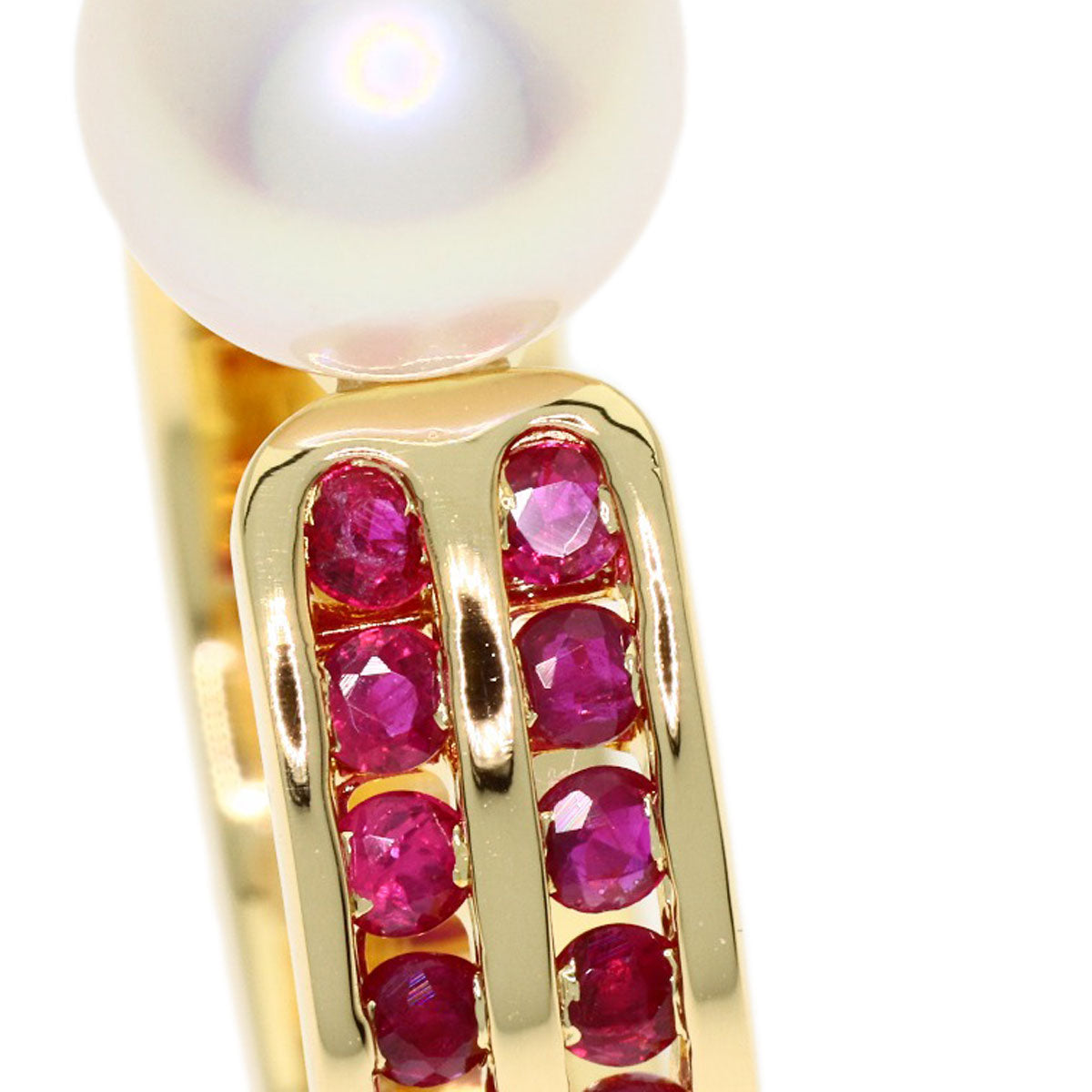 TASAKI Pearl Pearl Ruby Ring K18 Yellow Gold Ladies [Used]