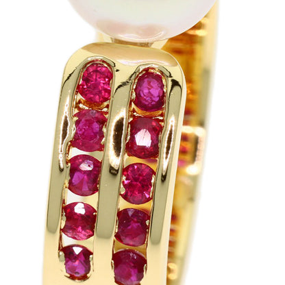 TASAKI Pearl Pearl Ruby Ring K18 Yellow Gold Ladies [Used]