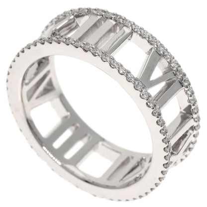 TIFFANY&Co. Atlas Open Full Edge Diamond Ring K18 White Gold Ladies [Used]