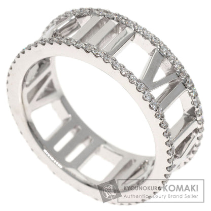 TIFFANY&Co. Atlas Open Full Edge Diamond Ring K18 White Gold Ladies [Used]