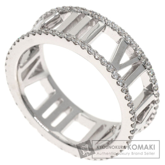 TIFFANY&Co. Atlas Open Full Edge Diamond Ring K18 White Gold Ladies [Used]