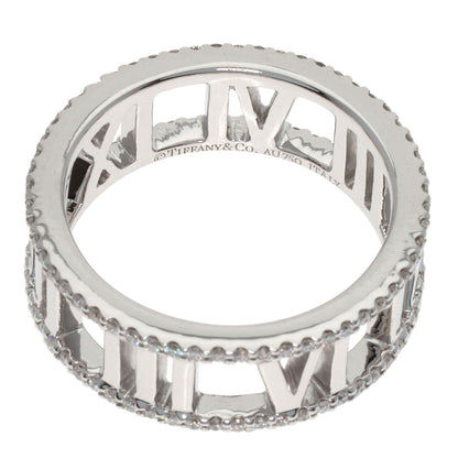 TIFFANY&Co. Atlas Open Full Edge Diamond Ring K18 White Gold Ladies [Used]