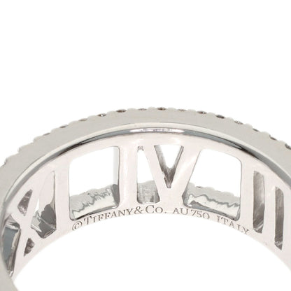 TIFFANY&Co. Atlas Open Full Edge Diamond Ring K18 White Gold Ladies [Used]
