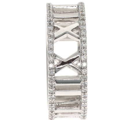 TIFFANY&Co. Atlas Open Full Edge Diamond Ring K18 White Gold Ladies [Used]