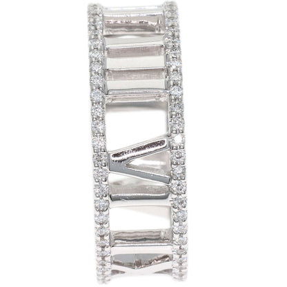 TIFFANY&Co. Atlas Open Full Edge Diamond Ring K18 White Gold Ladies [Used]