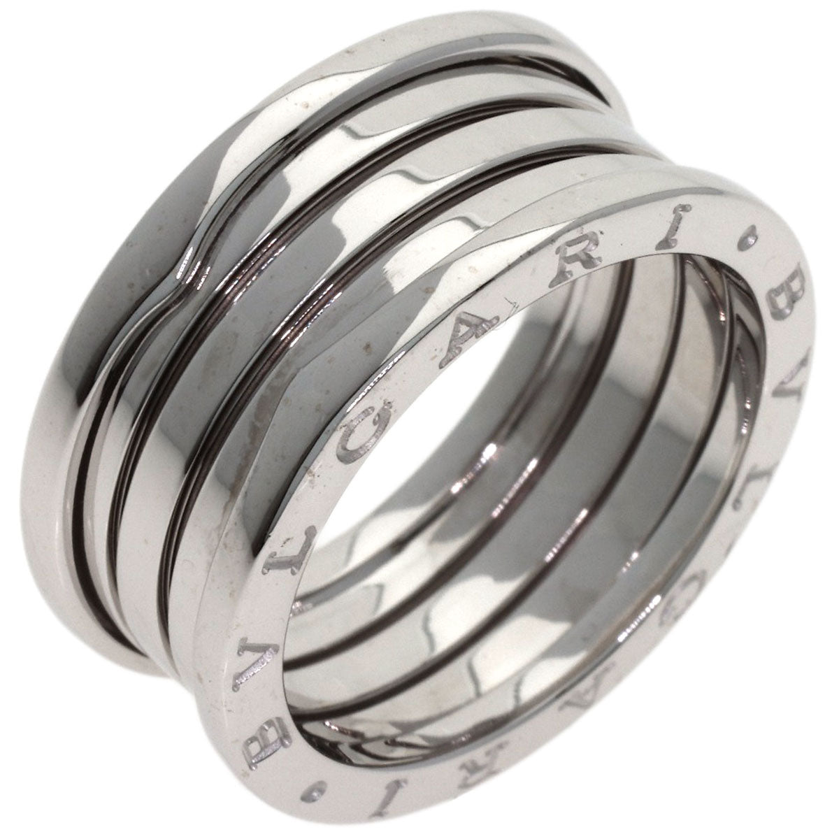 BVLGARI B.zero1 4-band #63 Ring K18 White Gold Ladies [Used]