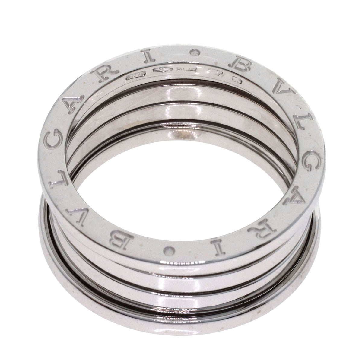 BVLGARI B.zero1 4-band #63 Ring K18 White Gold Ladies [Used]
