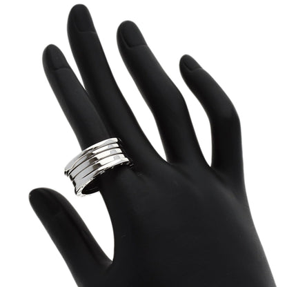 BVLGARI B.zero1 4-band #63 Ring K18 White Gold Ladies [Used]
