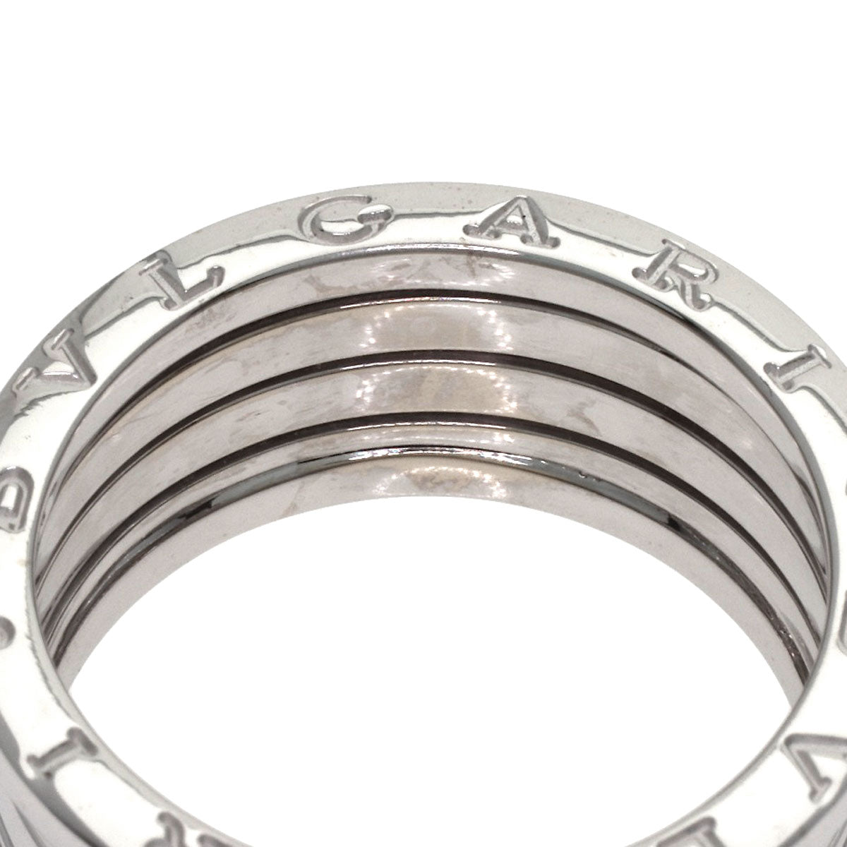 BVLGARI B.zero1 4-band #63 Ring K18 White Gold Ladies [Used]