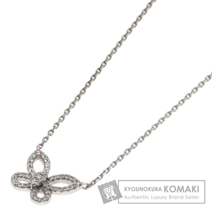 GRAFF Mini Butterfly Diamond Necklace K18 White Gold Ladies [Used]