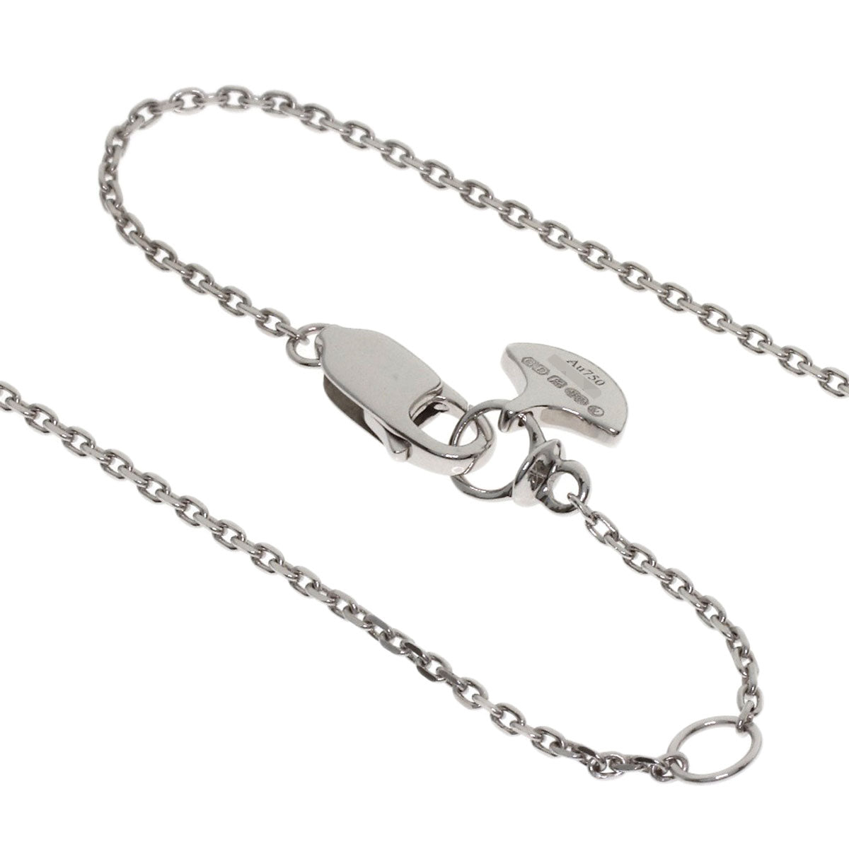 GRAFF Mini Butterfly Diamond Necklace K18 White Gold Ladies [Used]