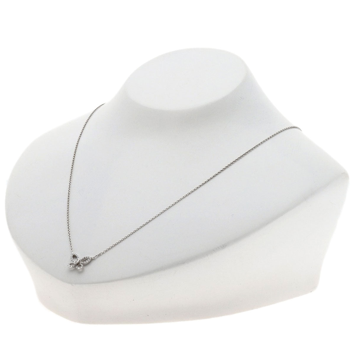 GRAFF Mini Butterfly Diamond Necklace K18 White Gold Ladies [Used]