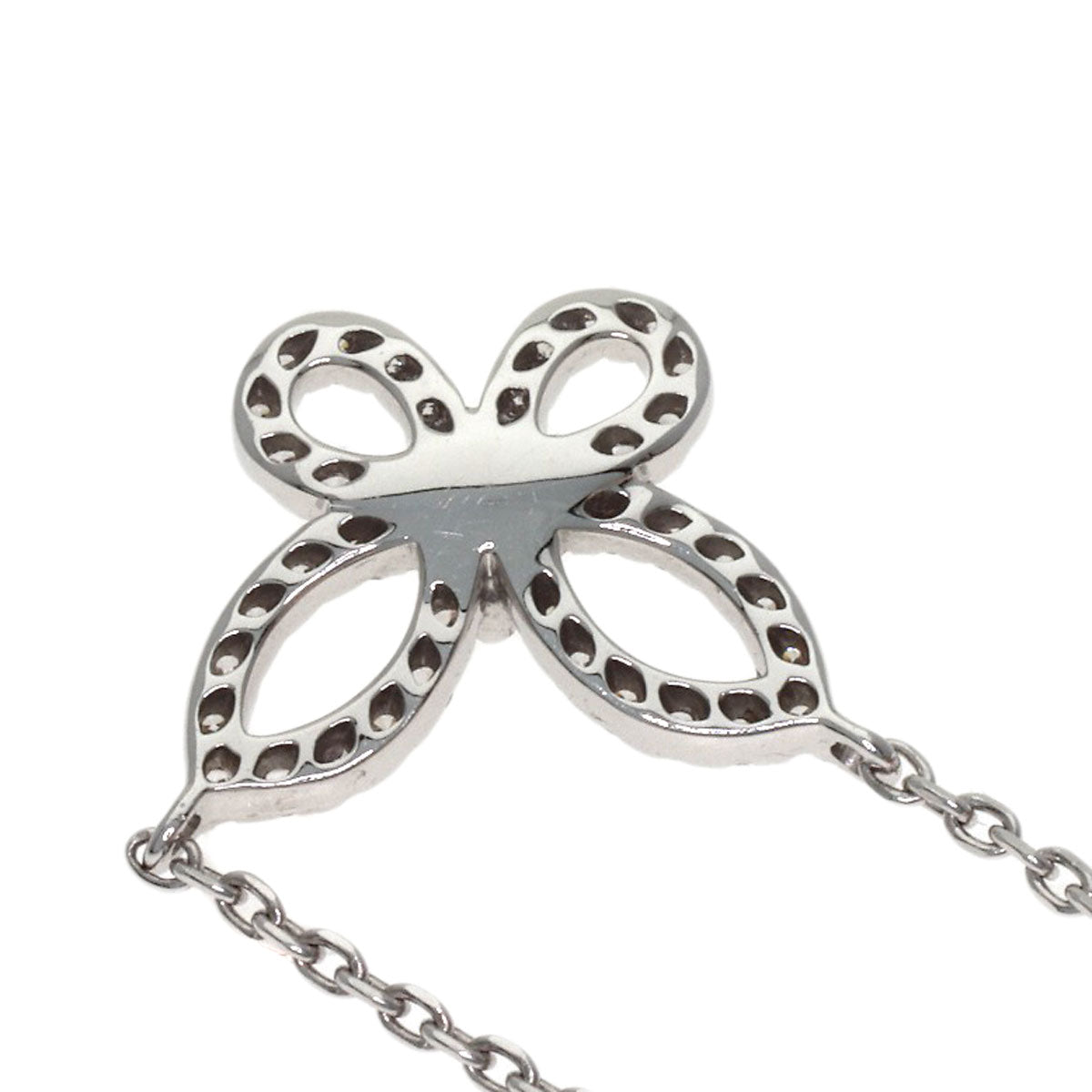 GRAFF Mini Butterfly Diamond Necklace K18 White Gold Ladies [Used]