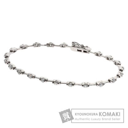 De Beers LINE Diamond Necklace K18 White Gold Ladies [Used]