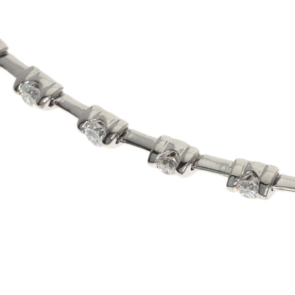 De Beers LINE Diamond Necklace K18 White Gold Ladies [Used]