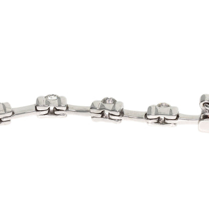 De Beers LINE Diamond Necklace K18 White Gold Ladies [Used]