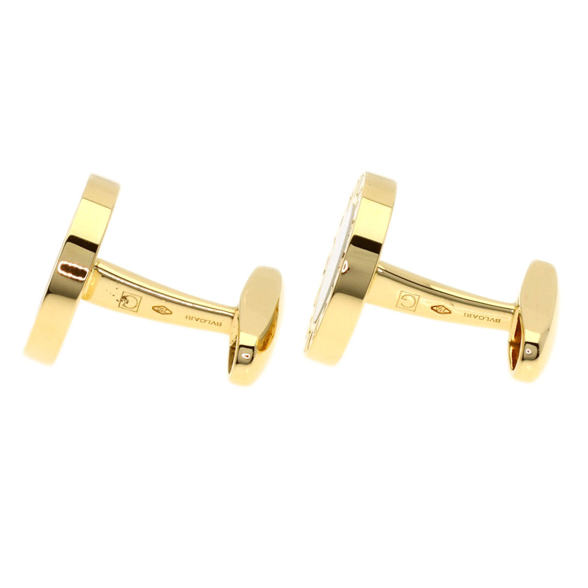 BVLGARI BVLGARI BVLGARI Shell cuffs K18 Yellow Gold mens [Used]