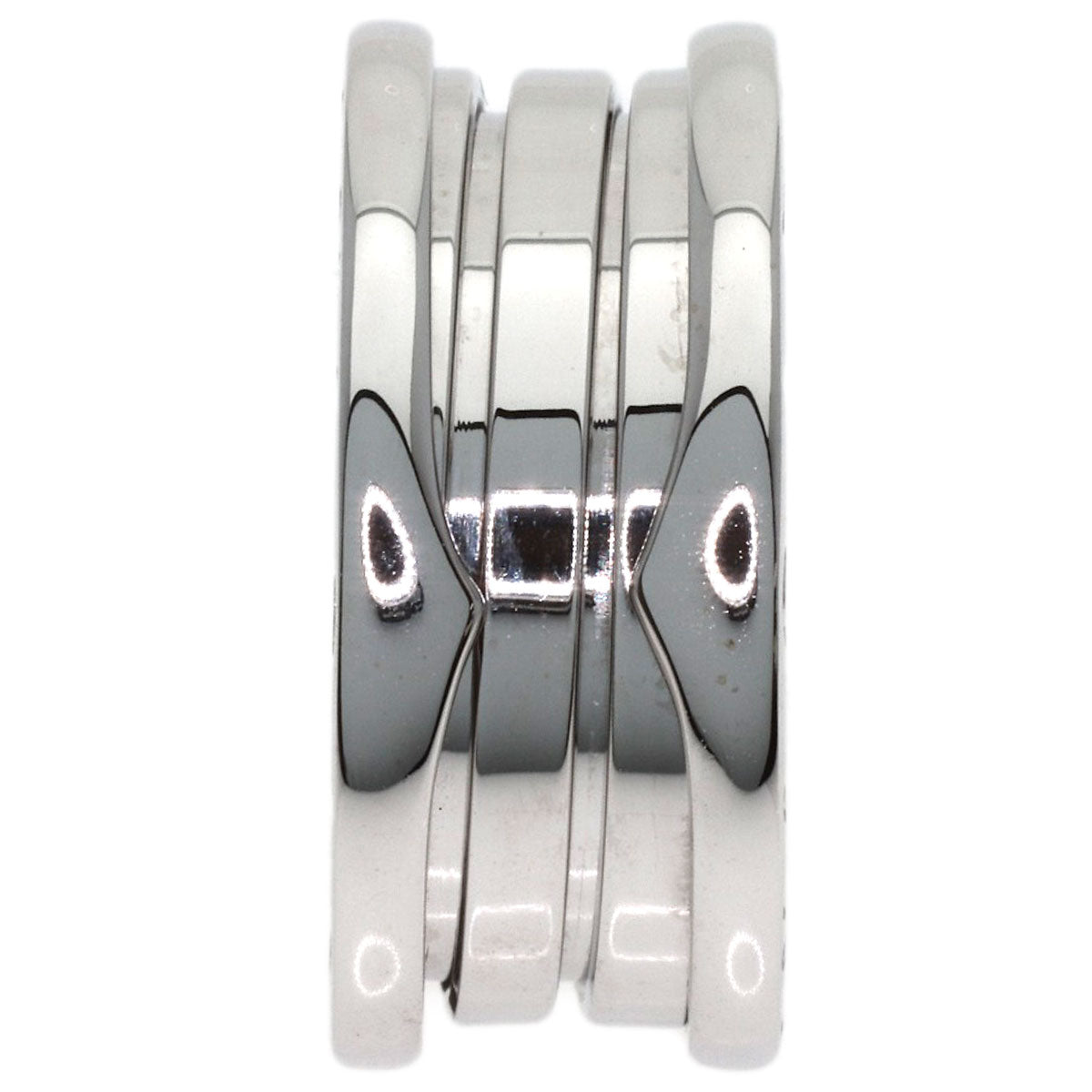 BVLGARI B.zero1 3 Band #49 Ring K18 White Gold Ladies [Used]