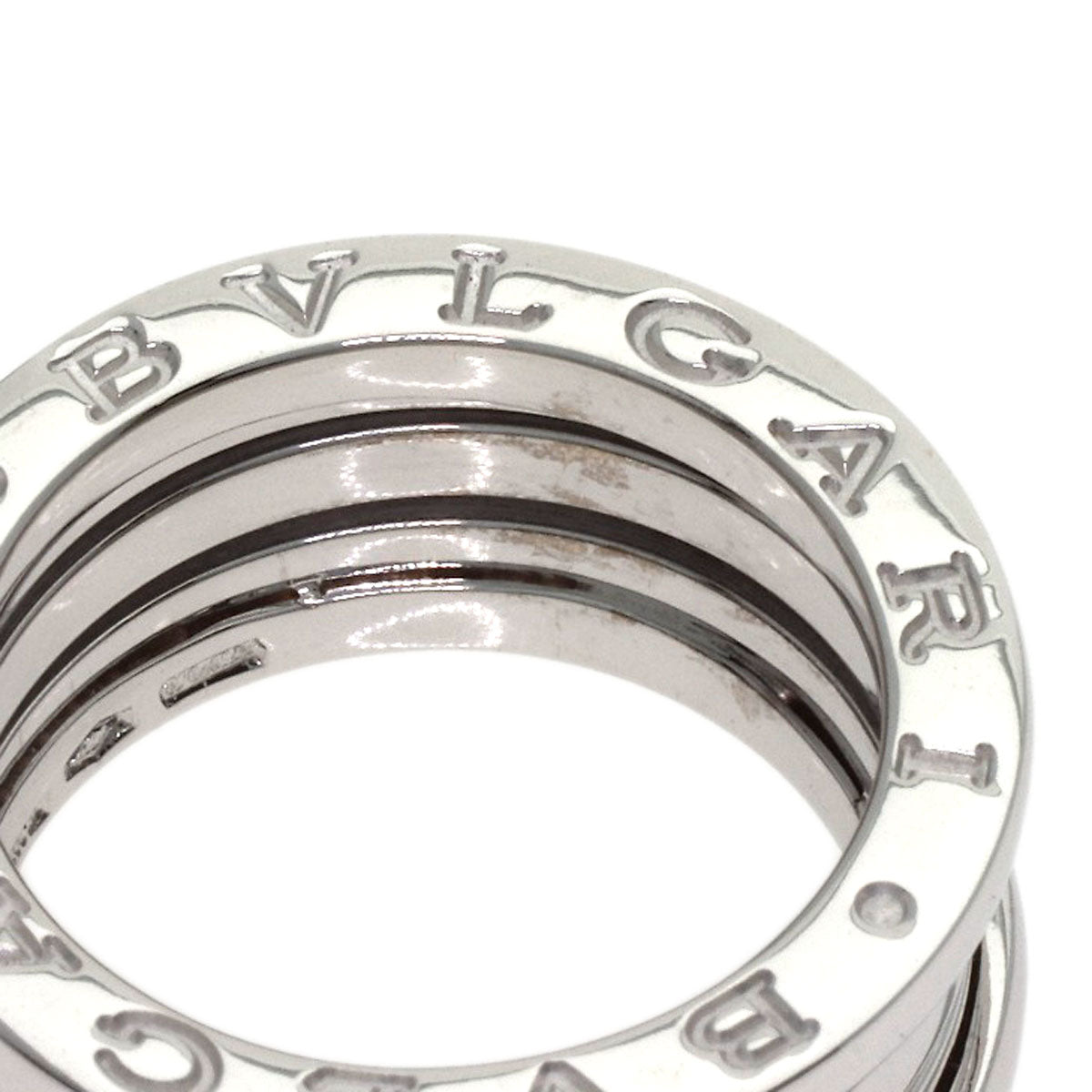 BVLGARI B.zero1 3 Band #49 Ring K18 White Gold Ladies [Used]