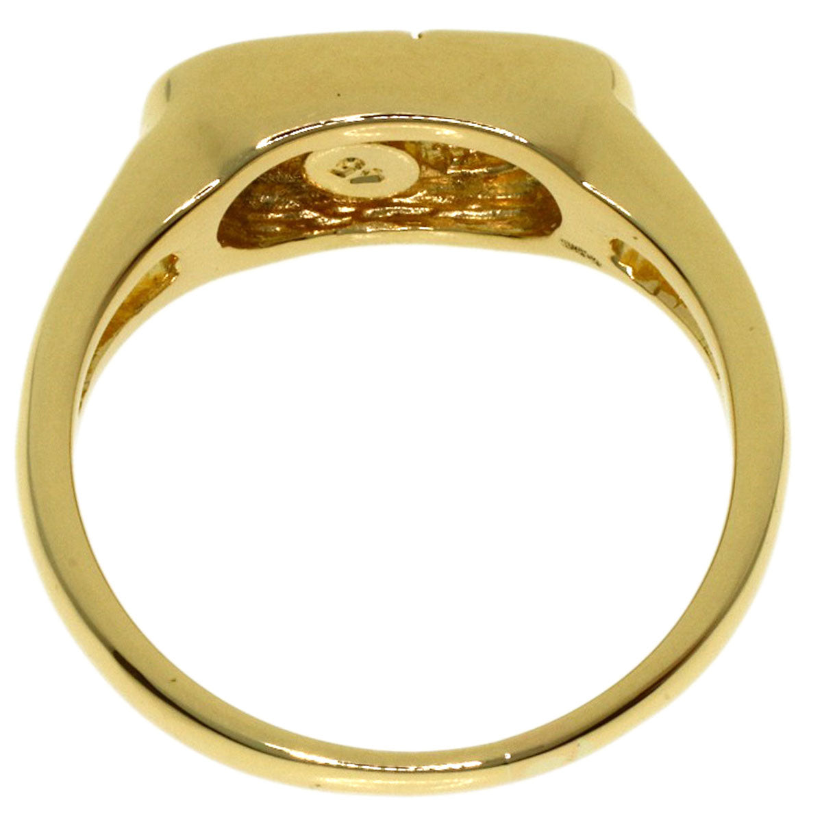 Dior Logo diamond Ring K18 Yellow Gold Ladies [Used]