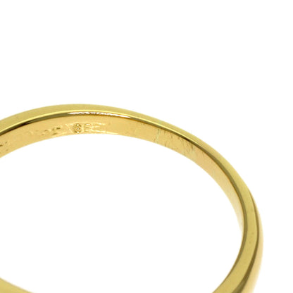 Dior Logo diamond Ring K18 Yellow Gold Ladies [Used]