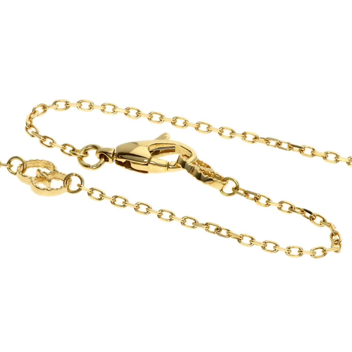 GUCCI GG Running Long Necklace K18 Yellow Gold Ladies [Used]