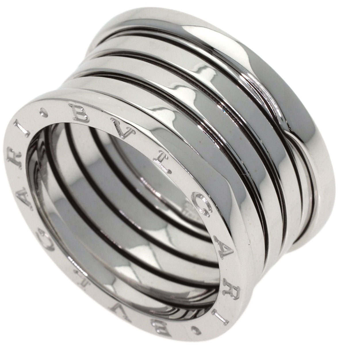 BVLGARI B.zero1 5 Bands #62 Ring K18 White Gold Ladies [Used]