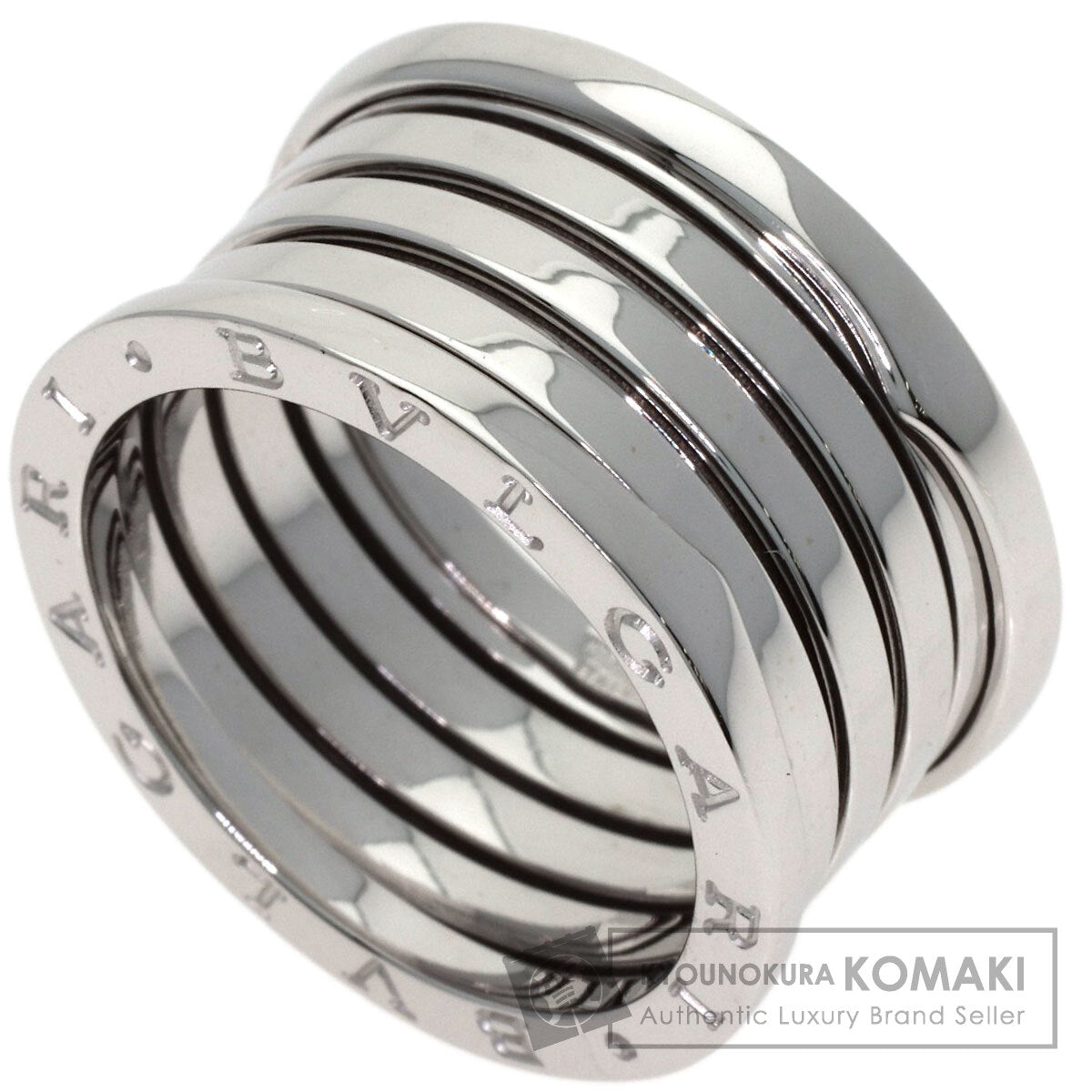 BVLGARI B.zero1 5 Bands #62 Ring K18 White Gold Ladies [Used]