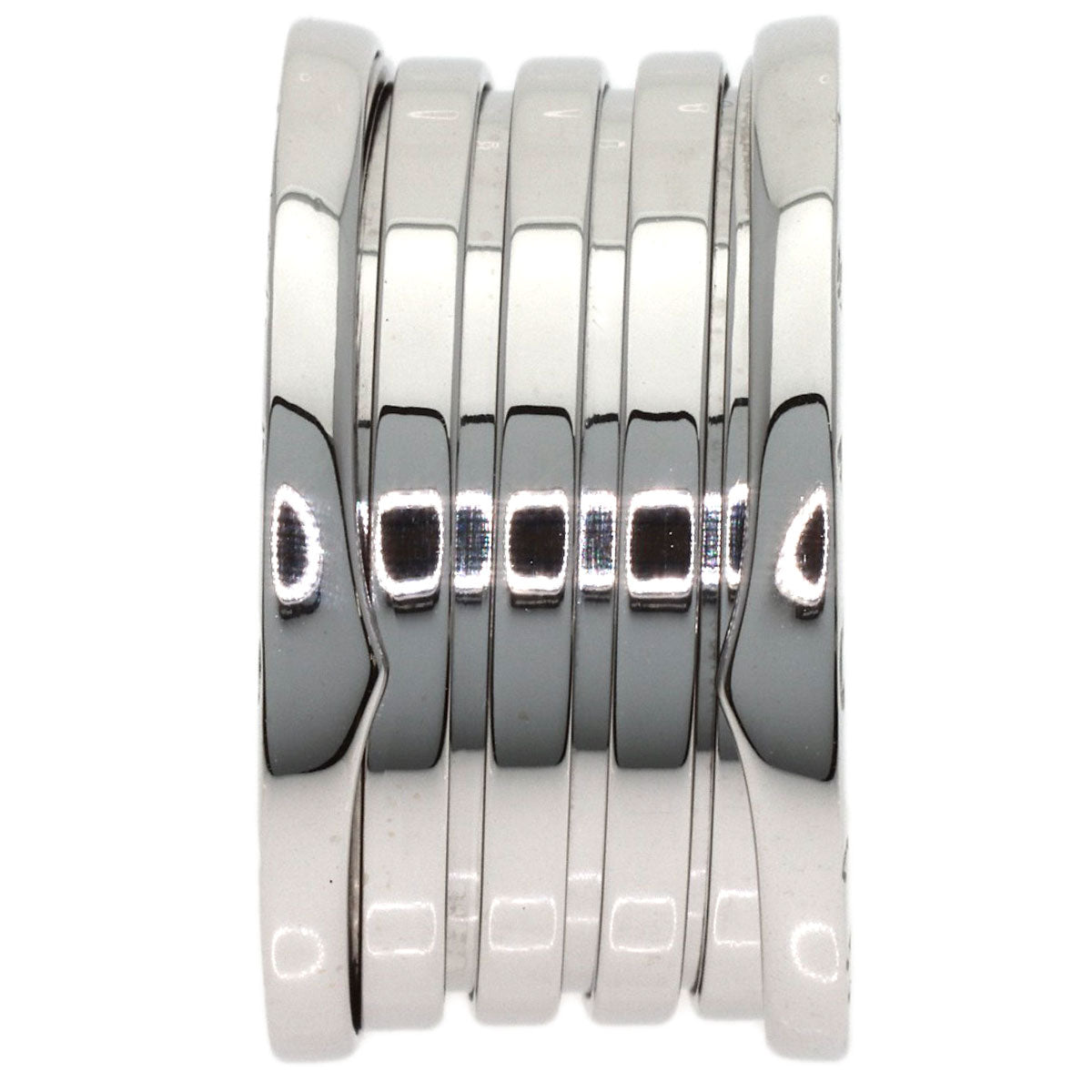 BVLGARI B.zero1 5 Bands #62 Ring K18 White Gold Ladies [Used]