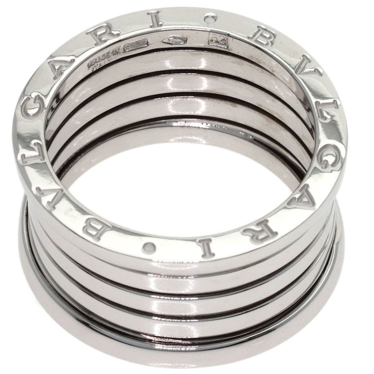 BVLGARI B.zero1 5 Bands #62 Ring K18 White Gold Ladies [Used]