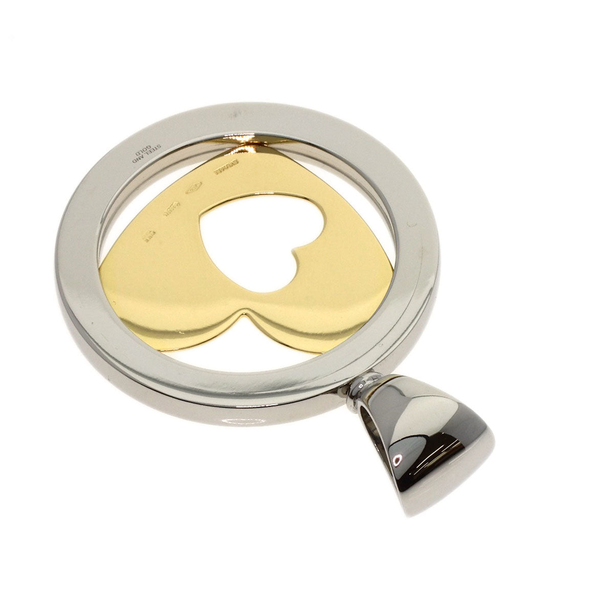 BVLGARI Tond Heart Pendant top K18 Yellow Gold Stainless SteelLadies [Used]