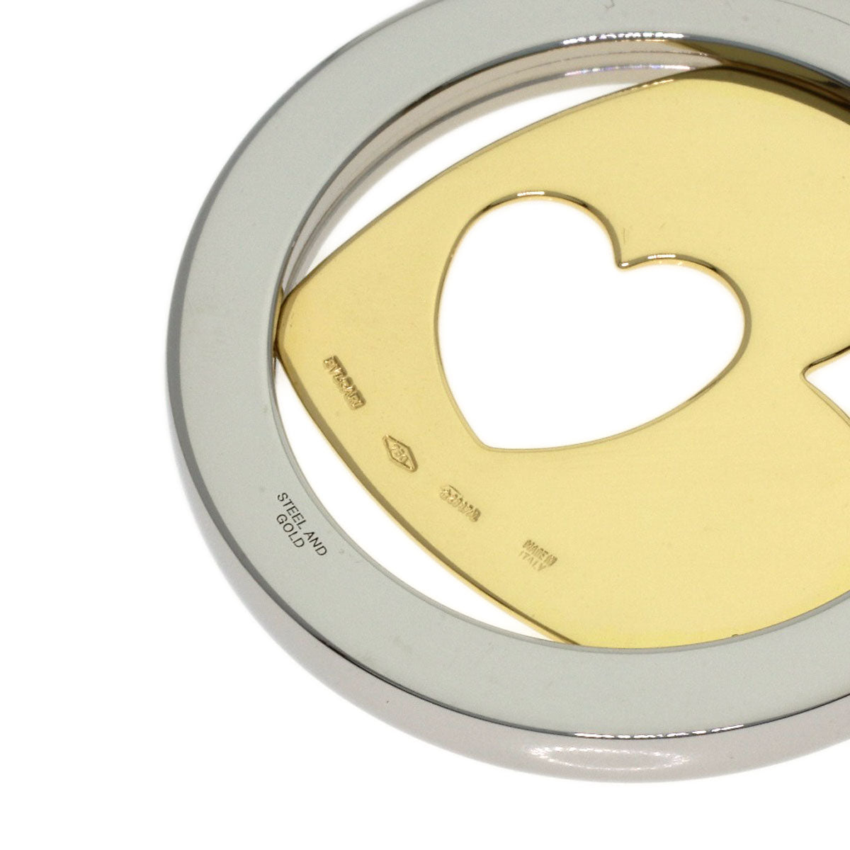 BVLGARI Tond Heart Pendant top K18 Yellow Gold Stainless SteelLadies [Used]