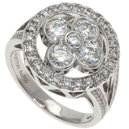 LOUIS VUITTON Berg Blossom GM Diamond #50 Ring K18 White Gold Ladies [Used]