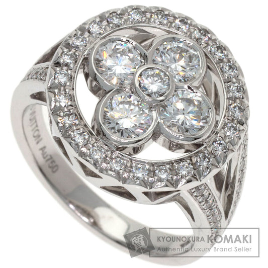 LOUIS VUITTON Berg Blossom GM Diamond #50 Ring K18 White Gold Ladies [Used]