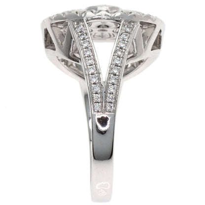 LOUIS VUITTON Berg Blossom GM Diamond #50 Ring K18 White Gold Ladies [Used]
