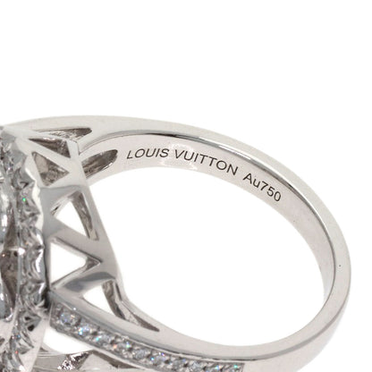 LOUIS VUITTON Berg Blossom GM Diamond #50 Ring K18 White Gold Ladies [Used]