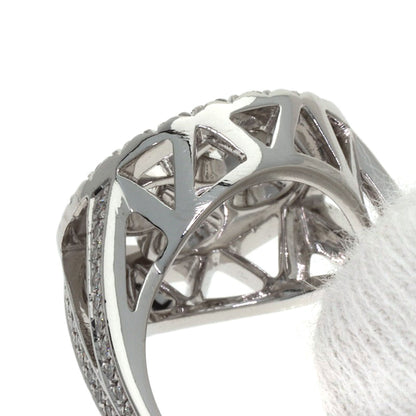 LOUIS VUITTON Berg Blossom GM Diamond #50 Ring K18 White Gold Ladies [Used]