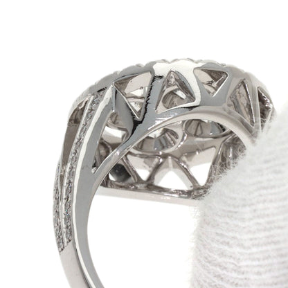 LOUIS VUITTON Berg Blossom GM Diamond #50 Ring K18 White Gold Ladies [Used]