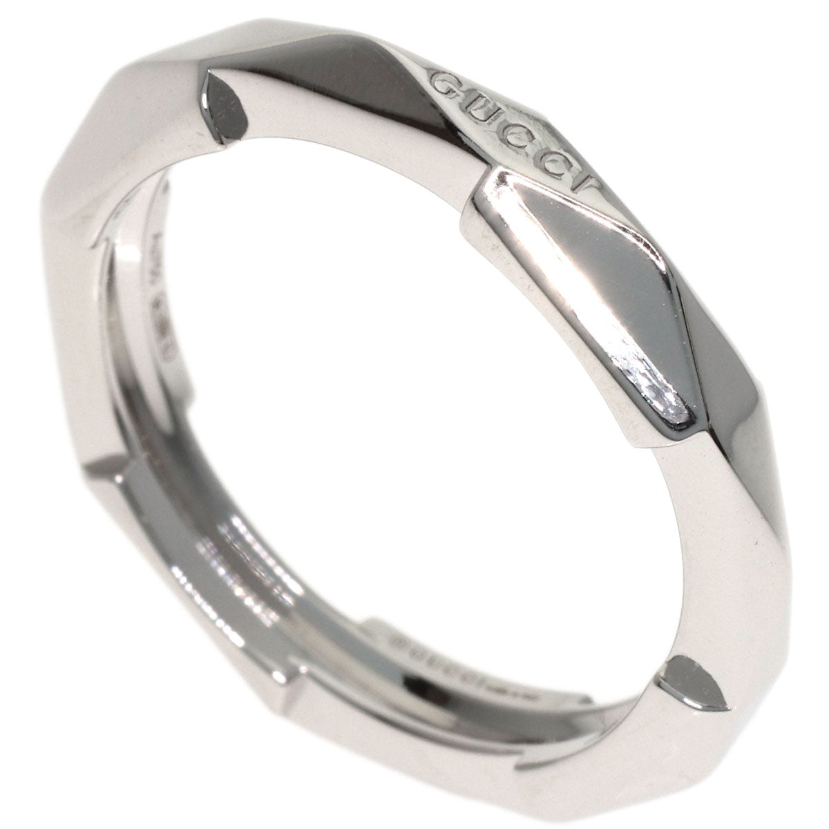 GUCCI Link to Love Studs #19 Ring K18 White Gold Ladies [Used]
