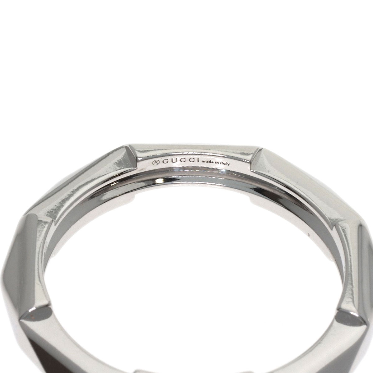 GUCCI Link to Love Studs #19 Ring K18 White Gold Ladies [Used]