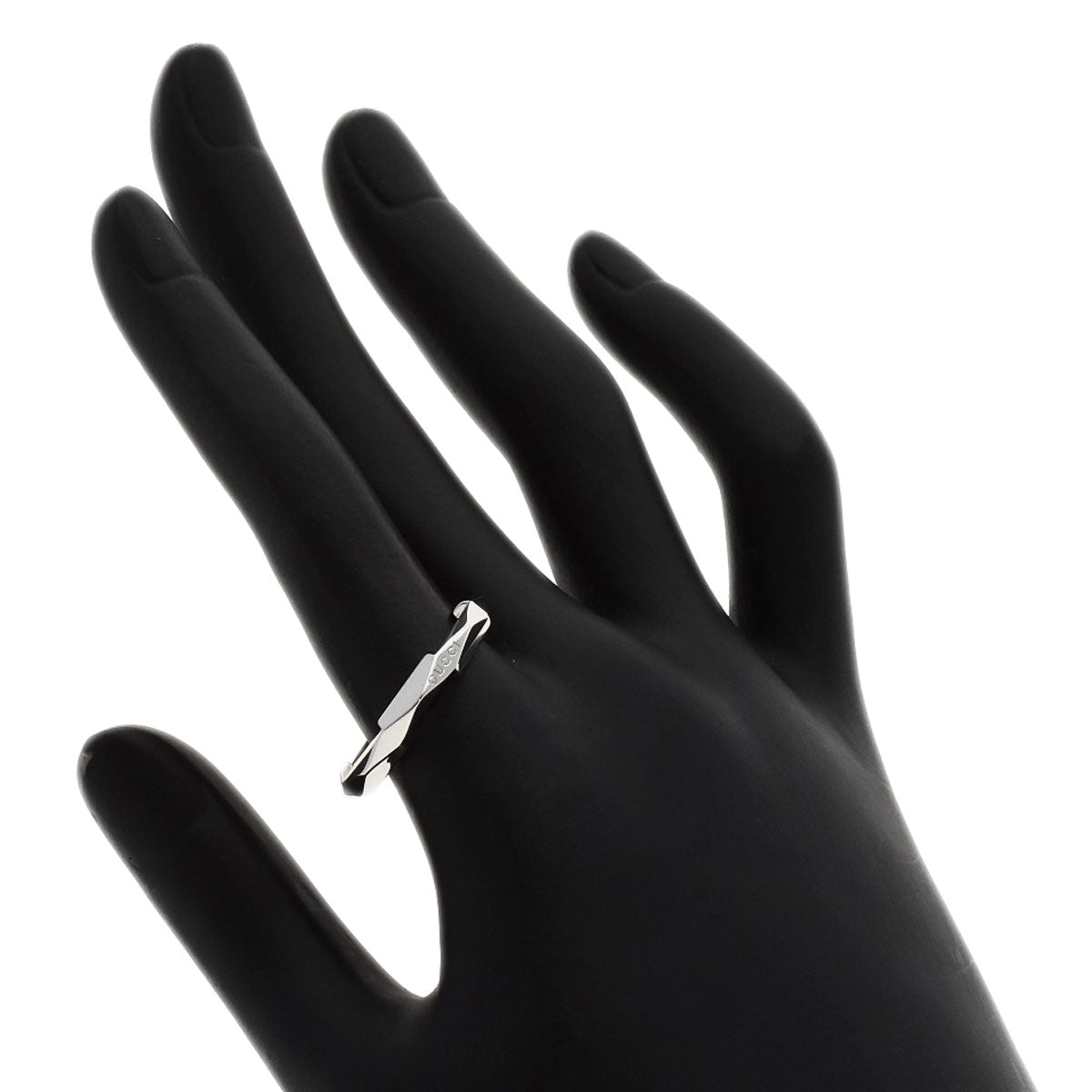 GUCCI Link to Love Studs #19 Ring K18 White Gold Ladies [Used]