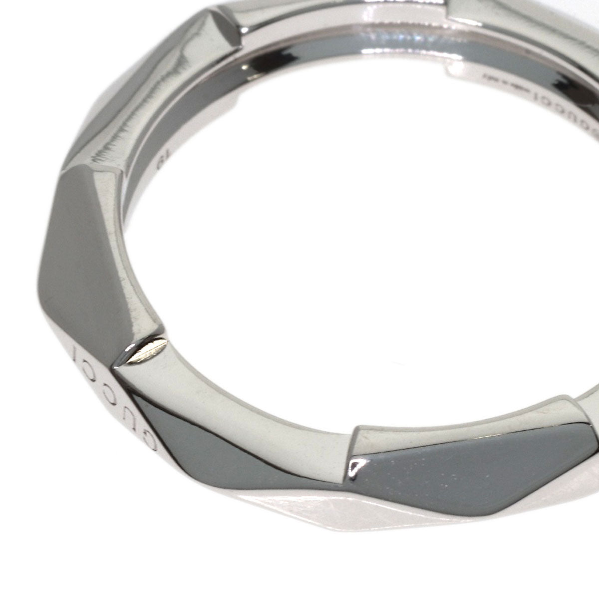GUCCI Link to Love Studs #19 Ring K18 White Gold Ladies [Used]