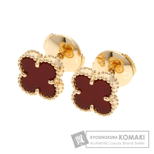 Van Cleef & Arpels Sweet Alhambra Carnelian earring K18 Pink Gold Ladies [Used]